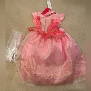 Relibeauty Pink Gold Princess Dress with Tiara and Scepter Size 6-6X